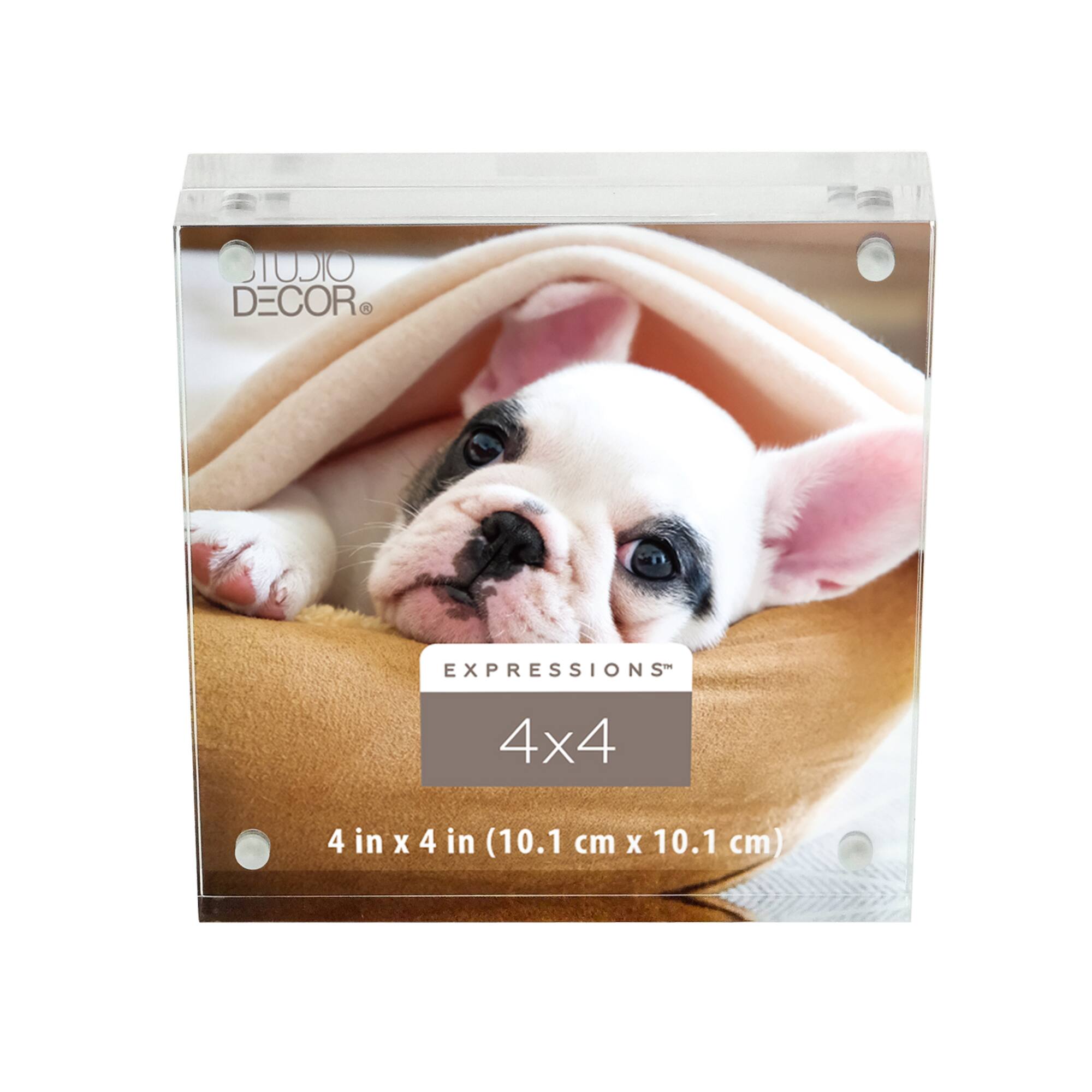 Expressions™ 4" x 4" Clear Acrylic Block Frame by Studio Décor®